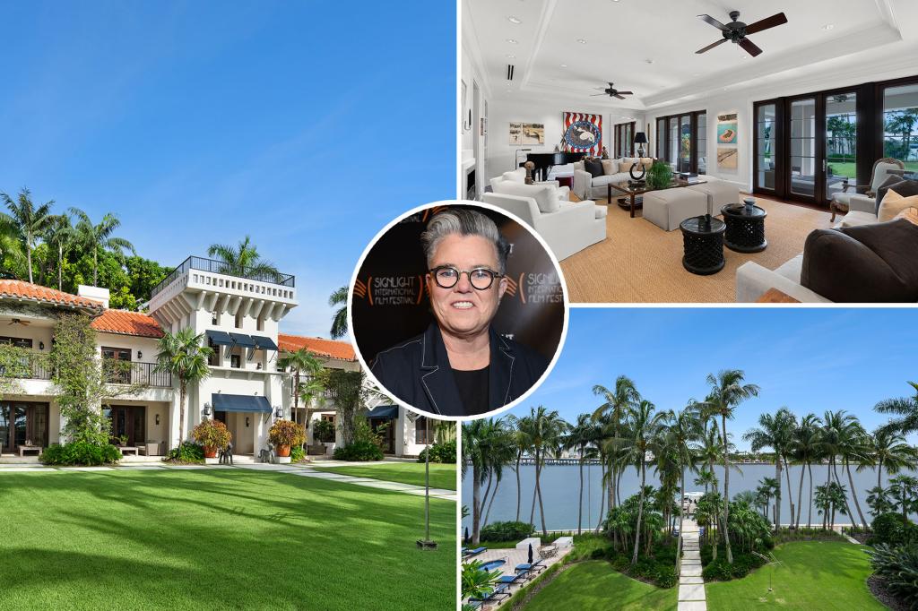 This house listed on Miami's Star Island used to belong to Rosie O'Donnell until she sold it for $16.5 million — now it's asking $54 million